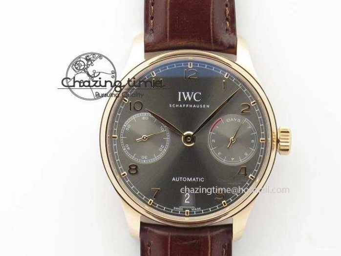 MIROTIME 0426 TimelessDesign Portuguese IW358304 ZF 1:1 Best Edition SS Blue Dial on Leather Strap A 7078